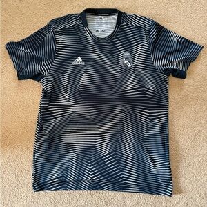 Adidas Navy and White Graphic Tee